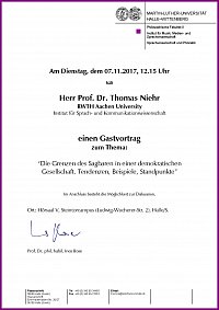 Einladung Gastvortrag Niehr
